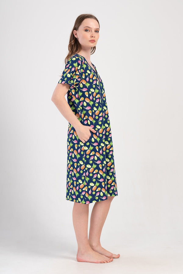 KADIN XXL EV ELBISESI SUPREM 409211 - VienettaY.LACIVERT2XL