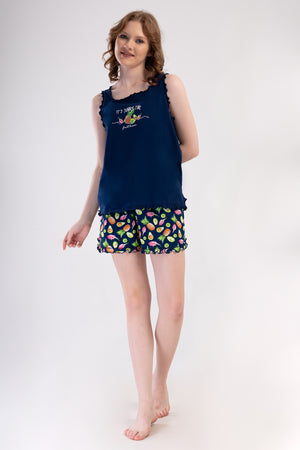 Woman Supreme Big Size Thick Strap Short Set