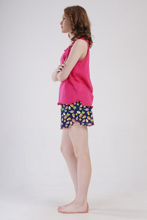 Woman Supreme Big Size Thick Strap Short Set