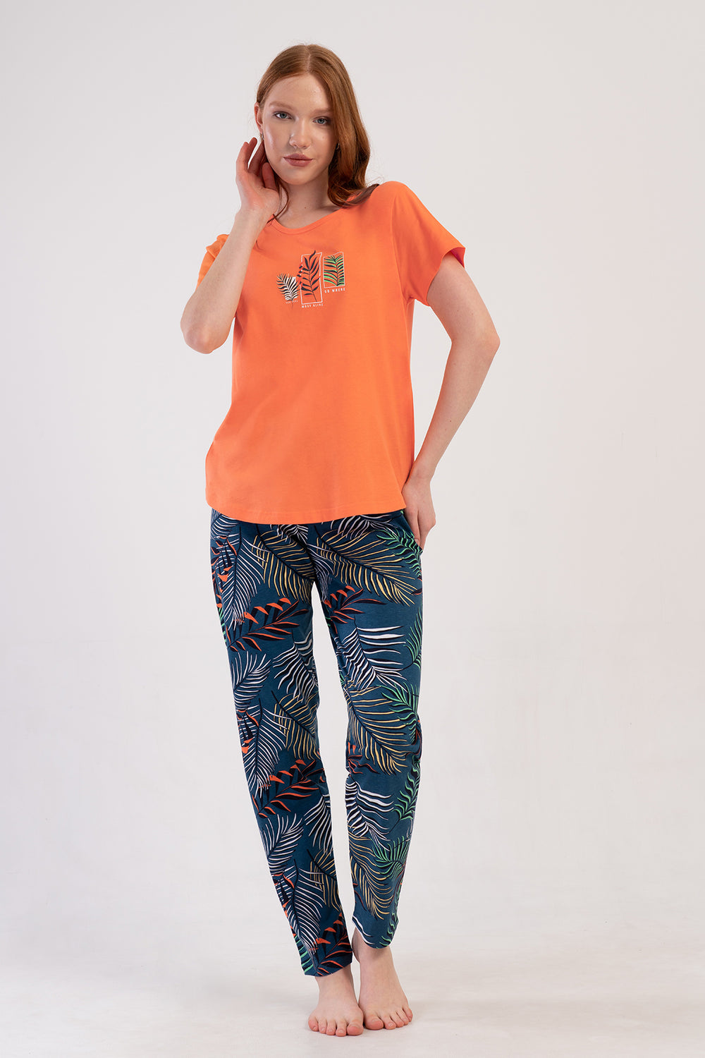 KADIN P.SUPREM XXL O YAKA KISA KOL ETEGI OVAL PIJAMA TAKIM