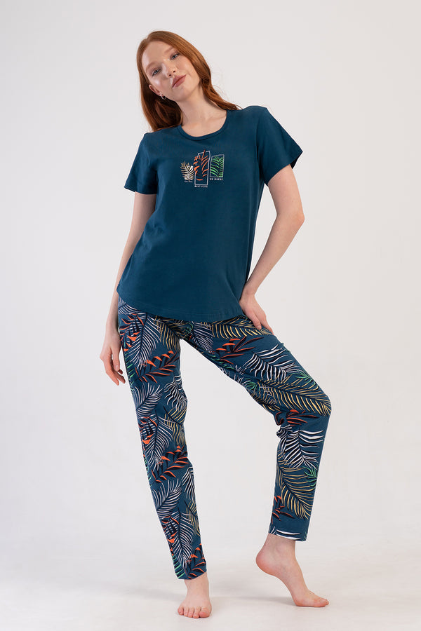 KADIN P.SUPREM XXL O YAKA KISA KOL ETEGI OVAL PIJAMA TAKIM