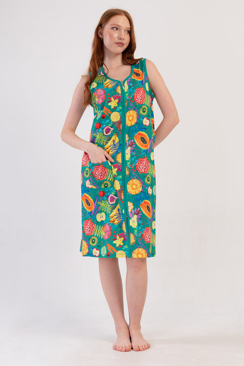 Woman Supreme Mandalin Thick Strap Home Dress