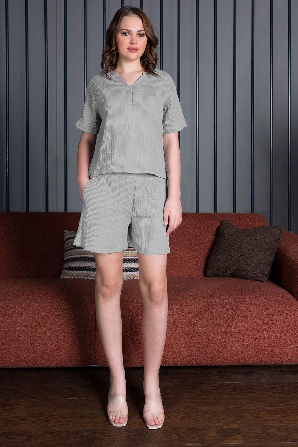 Woman Muslin Ceva Short Set