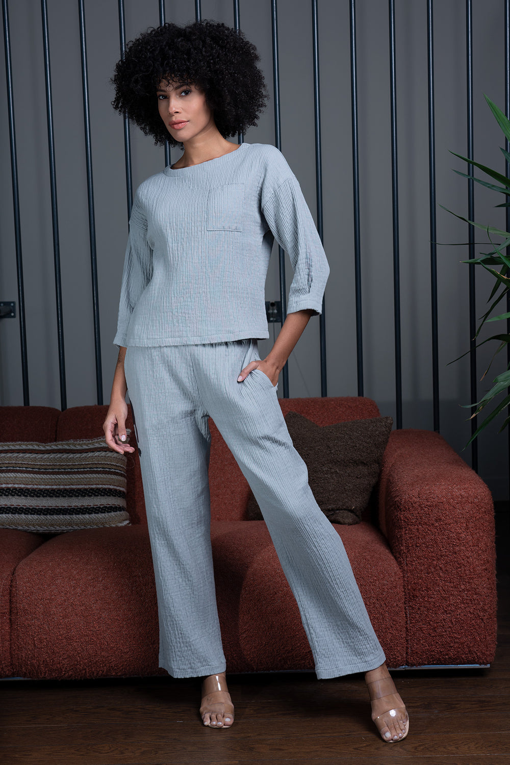 KADIN PANTOLON TAKIM VIENETTA PLUS 409247 - VienettaGRIS