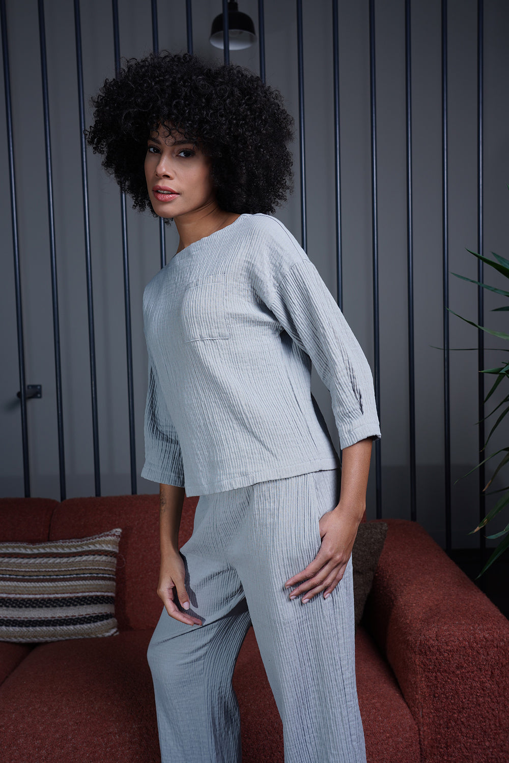 KADIN PANTOLON TAKIM VIENETTA PLUS 409247 - VienettaGRIS