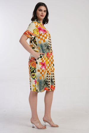 KADIN ELBISE VIENETTA PLUS 409265 - VienettaKREMM