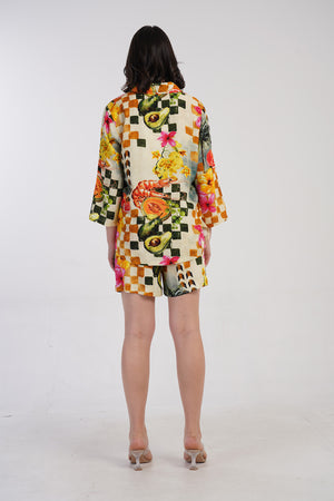 Woman Belmando Out Shirt Collar Short Set