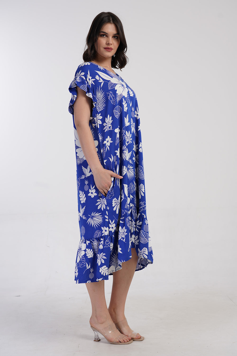 KADIN XXL ELBISE VIENETTA PLUS 409271 - Vienetta1.GrupSAX