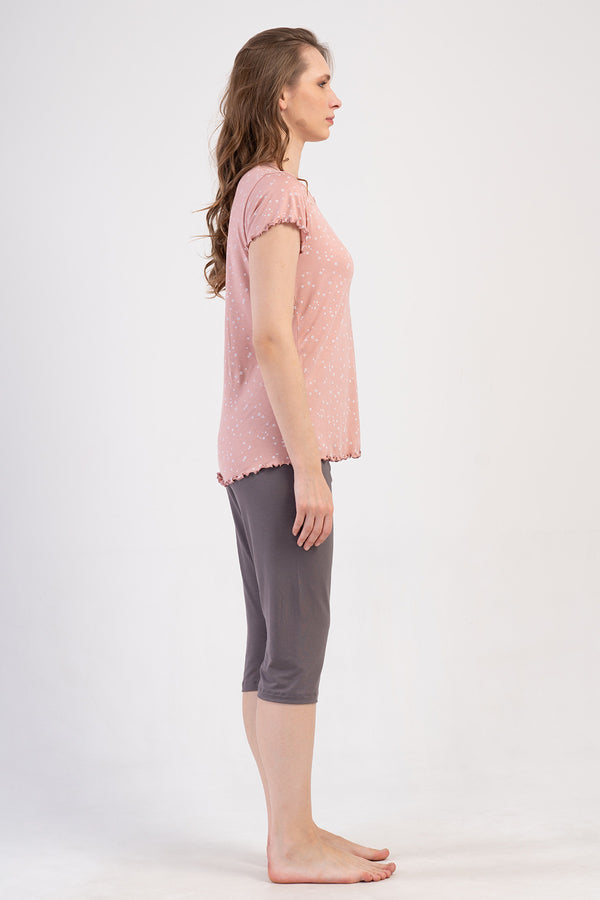KADIN XXL KAPRI TAKIM VIENETTA VISCOSE 409284 - VienettaAÇIK PEMBE2XL