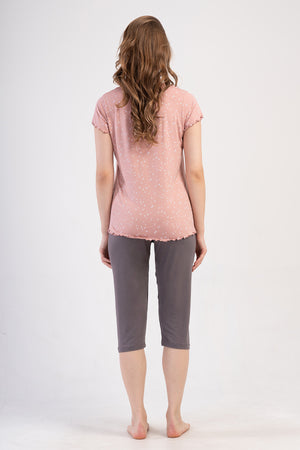 KADIN XXL KAPRI TAKIM VIENETTA VISCOSE 409284 - Vienetta1.GrupAÇIK PEMBE