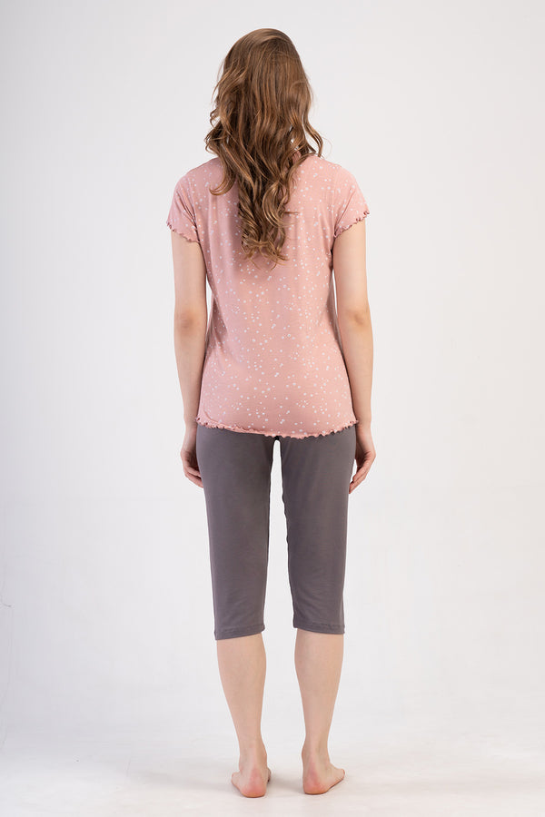 KADIN XXL KAPRI TAKIM VIENETTA VISCOSE 409284 - Vienetta1.GrupAÇIK PEMBE