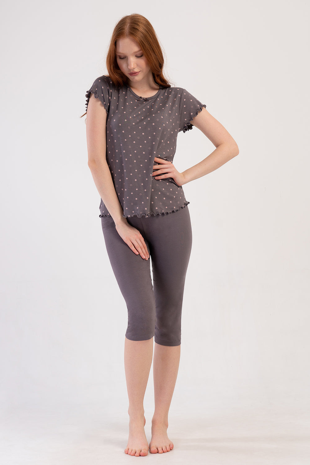 Woman Viscon Big Size Cera Capri Set