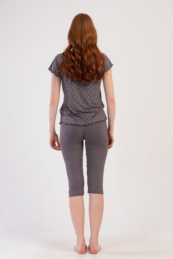 Woman Viscon Big Size Cera Capri Set