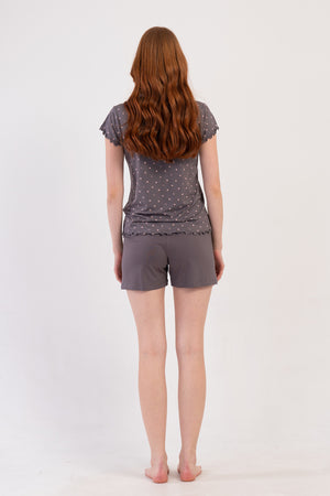 Woman Viscon Big Size Cera Short Set