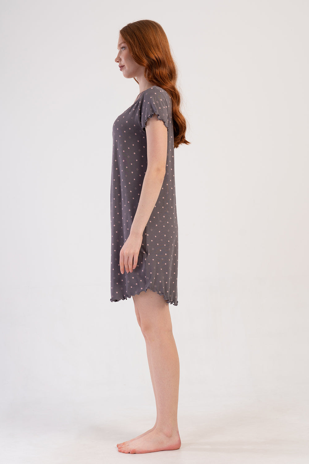 Woman Viscon Big Size Short Sleeve Cera Tunic