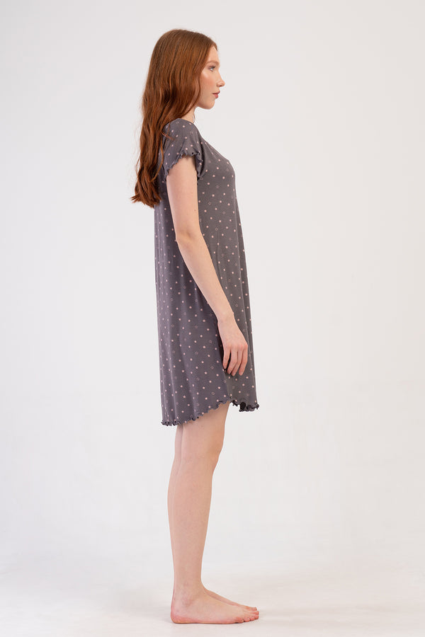 Woman Viscon Big Size Short Sleeve Cera Tunic