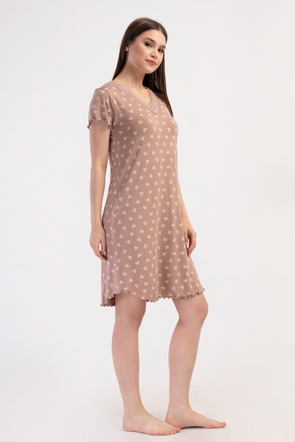 KADIN XXL TUNIK VIENETTA VISCOSE 409298 - Vienetta1.GrupTOZPEMBE001