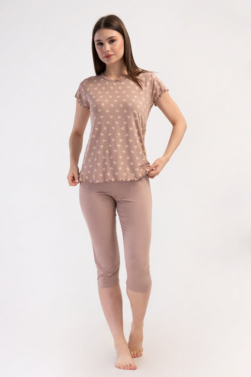 KADIN XXL KAPRI TAKIM VIENETTA VISCOSE 409300 - VienettaTOZPEMBE0011XL