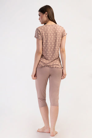 KADIN XXL KAPRI TAKIM VIENETTA VISCOSE 409300 - VienettaTOZPEMBE0011XL