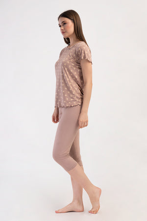 KADIN KAPRI TAKIM VIENETTA VISCOSE 409301 - VienettaTOZPEMBE001S
