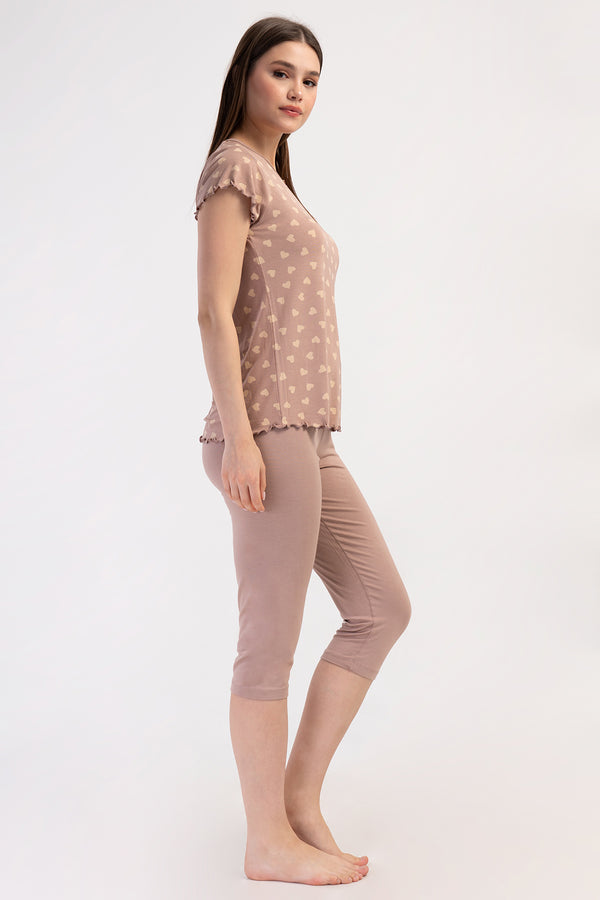 KADIN KAPRI TAKIM VIENETTA VISCOSE 409301 - VienettaTOZPEMBE001S