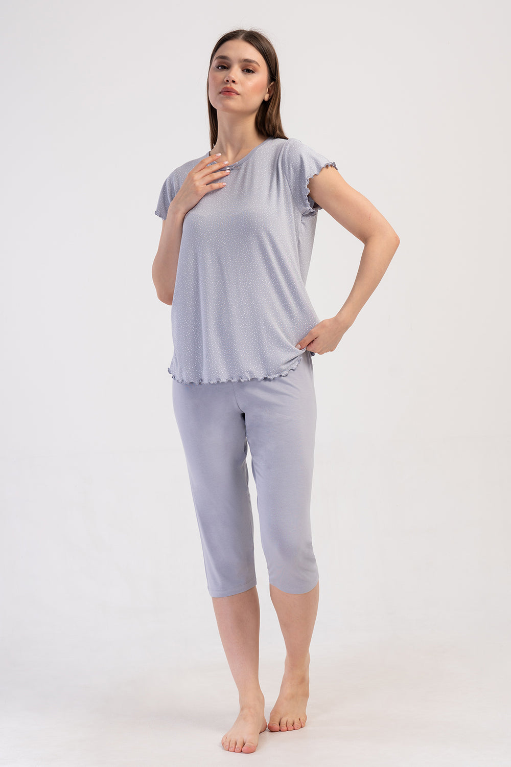 Woman Viscon Sandy Capri Set