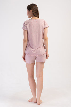 Woman Viscon Big Size Wanna Short Set