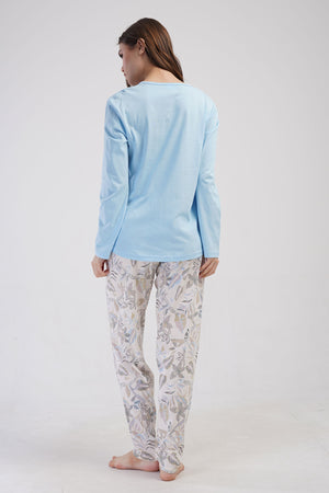 KADIN P.SUPREM XXL O YAKA UZUN KOL ETEGI OVAL PIJAMA TAKIM - Vienetta1.Grup14 - 4121TCX