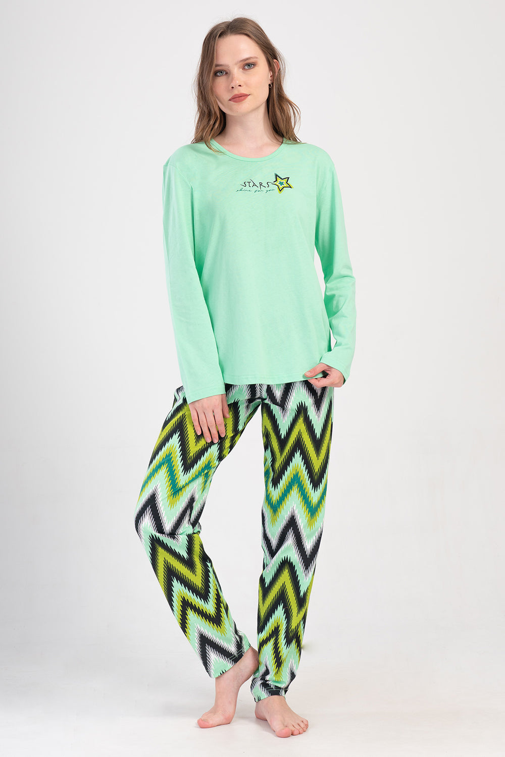 KADIN PIJAMA TAKIM SUPREM 410021 - Vienetta1.GrupMINT