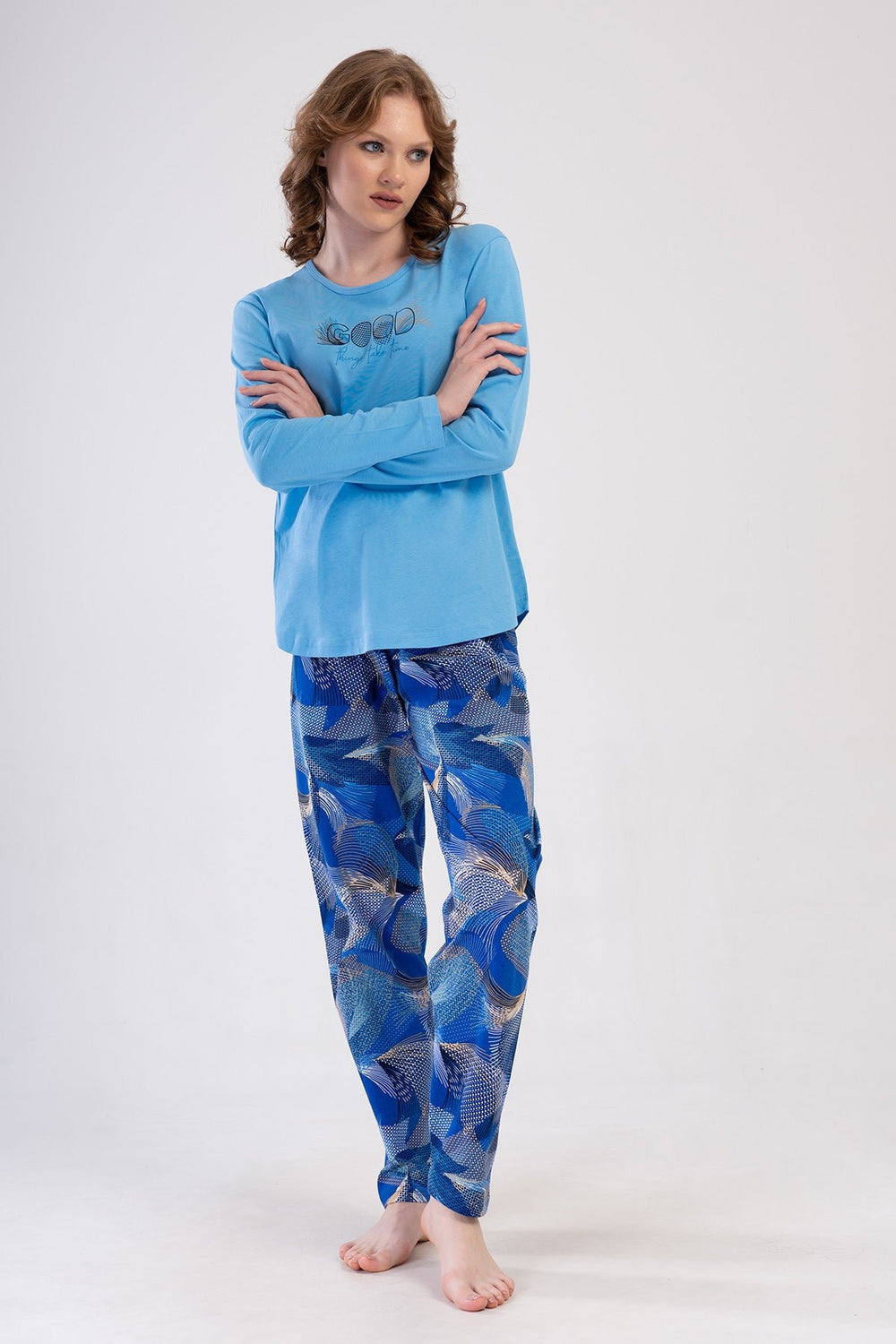 KADIN XXL PIJAMA TAKIM SUPREM 410023 - VienettaMAVI1XL