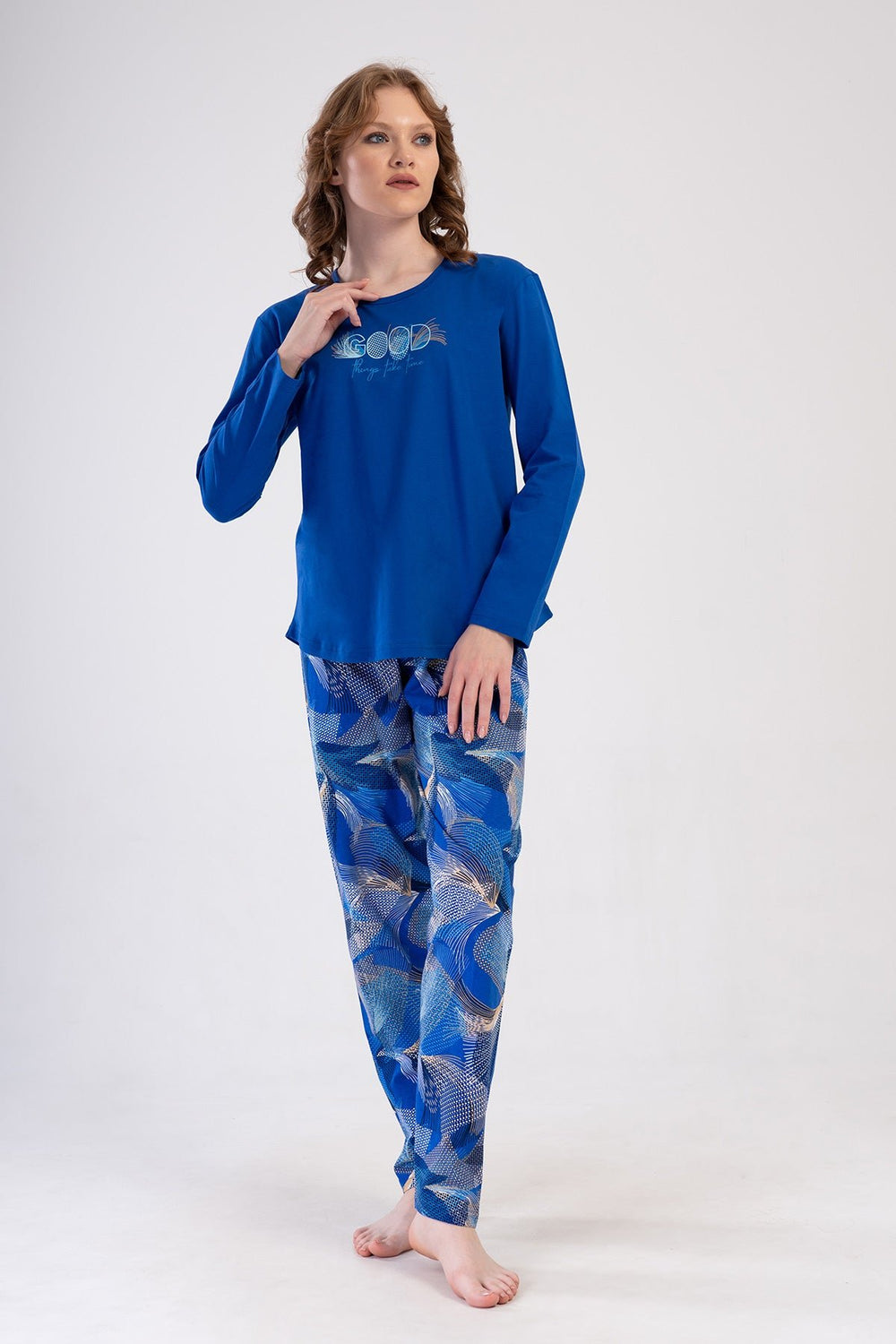KADIN XXL PIJAMA TAKIM SUPREM 410023 - VienettaMAVI1XL