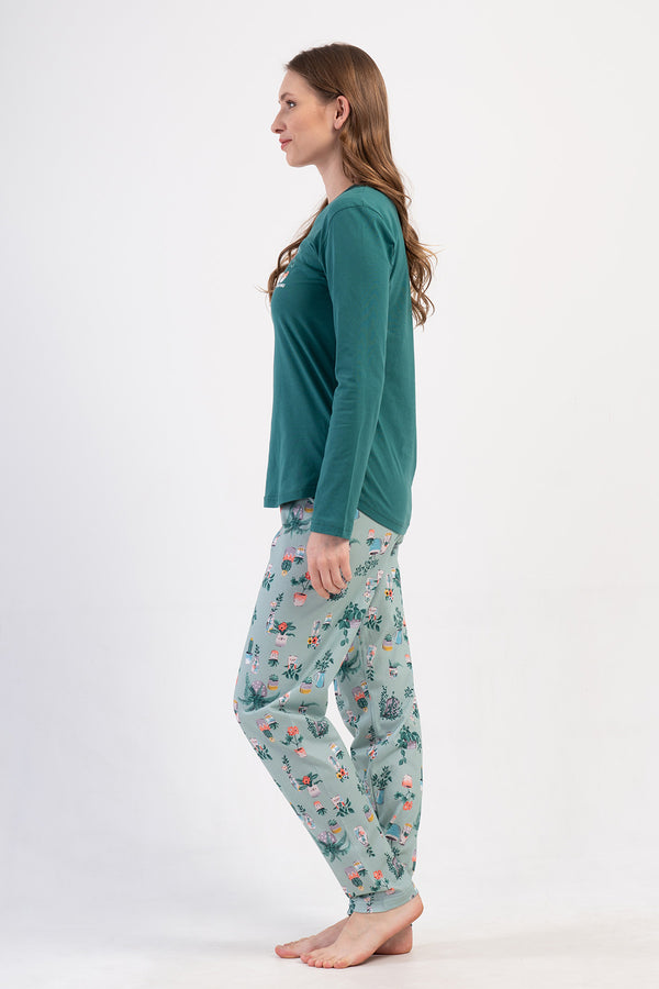 KADIN PIJAMA TAKIM SUPREM 410027 - Vienetta1.GrupYESIL
