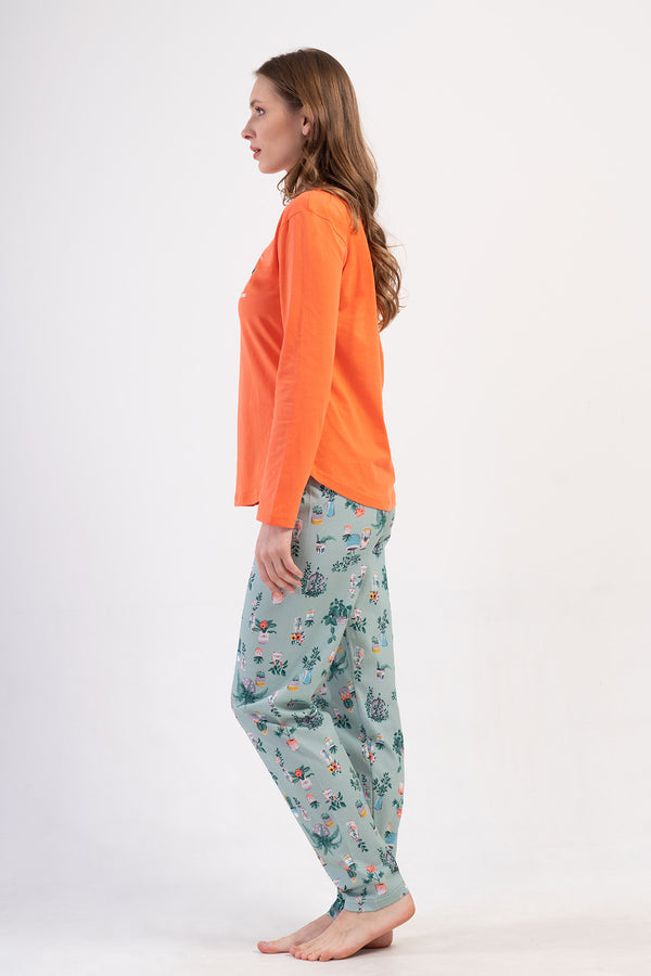 KADIN PIJAMA TAKIM SUPREM 410027 - Vienetta1.GrupYESIL