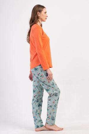 KADIN PIJAMA TAKIM SUPREM 410027 - Vienetta1.GrupYESIL