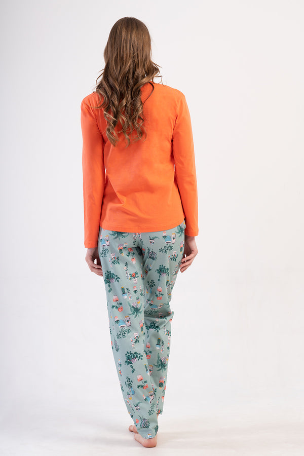 KADIN PIJAMA TAKIM SUPREM 410027 - Vienetta1.GrupYESIL