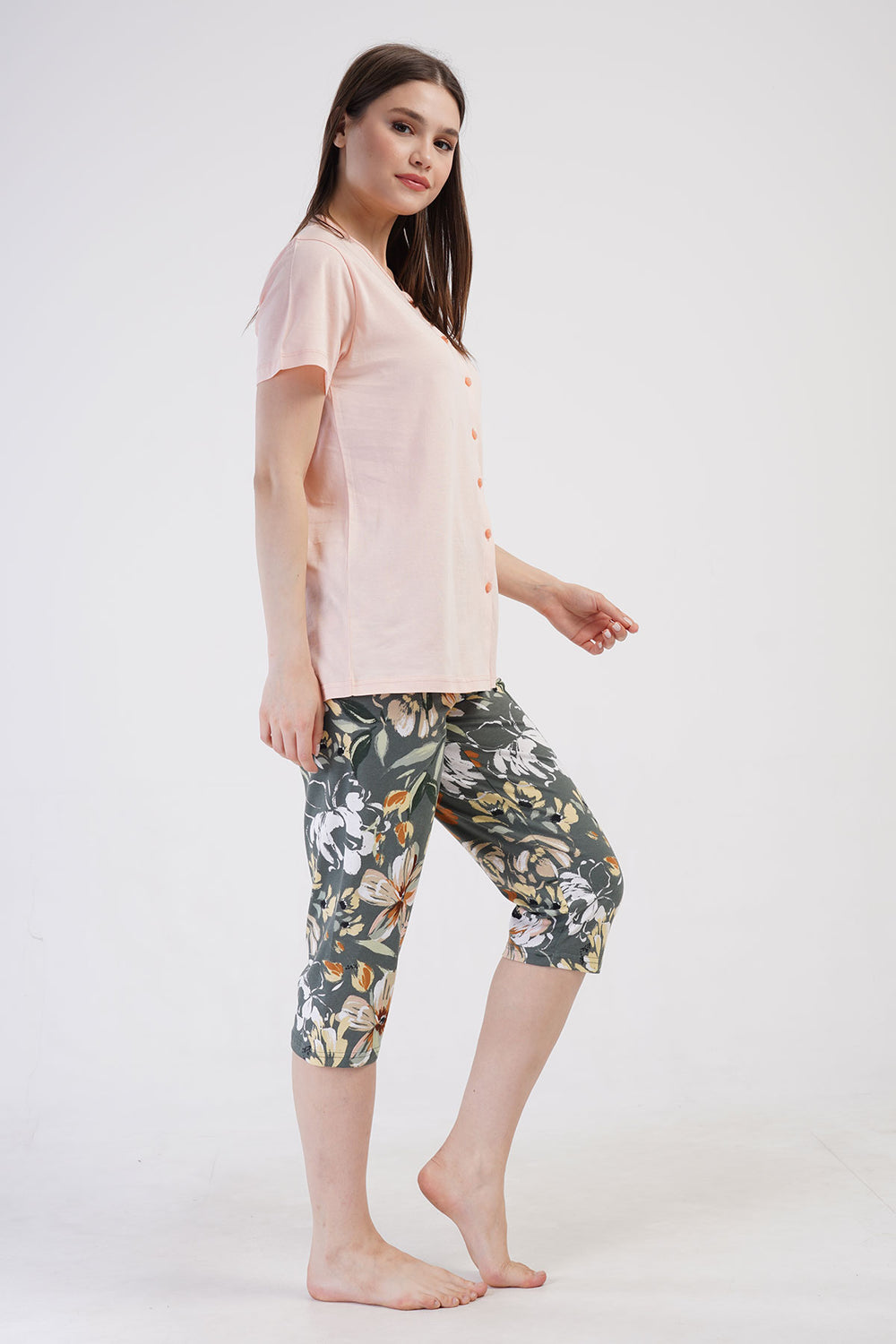 KADIN P.SUPREM XXL TAMAMI DUGMELI KISA KOL KAPRI TAKIM - Vienetta1.Grup13 - 1510TCX