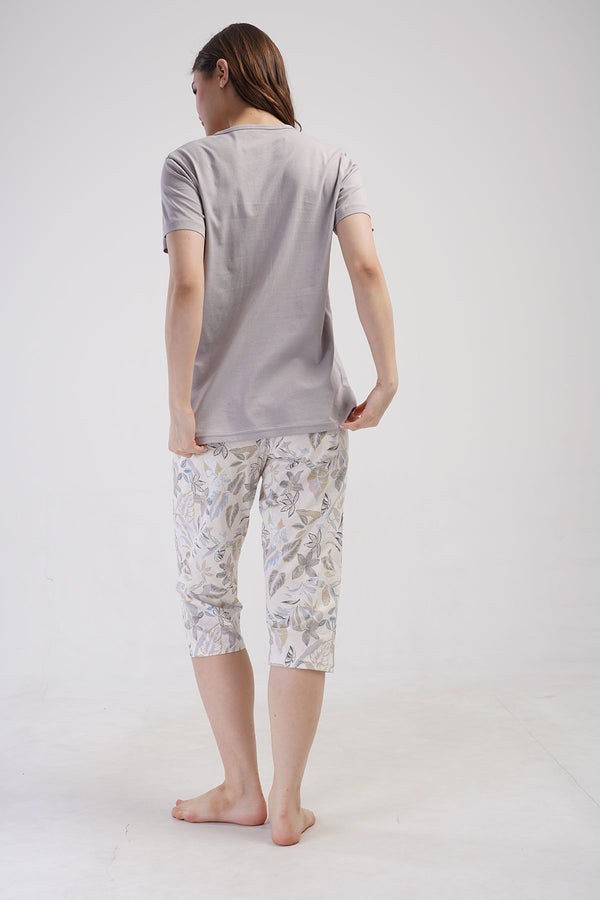 KADIN P.SUPREM XXL TAMAMI DUGMELI KISA KOL KAPRI TAKIM - Vienetta1.Grup14 - 4121TCX