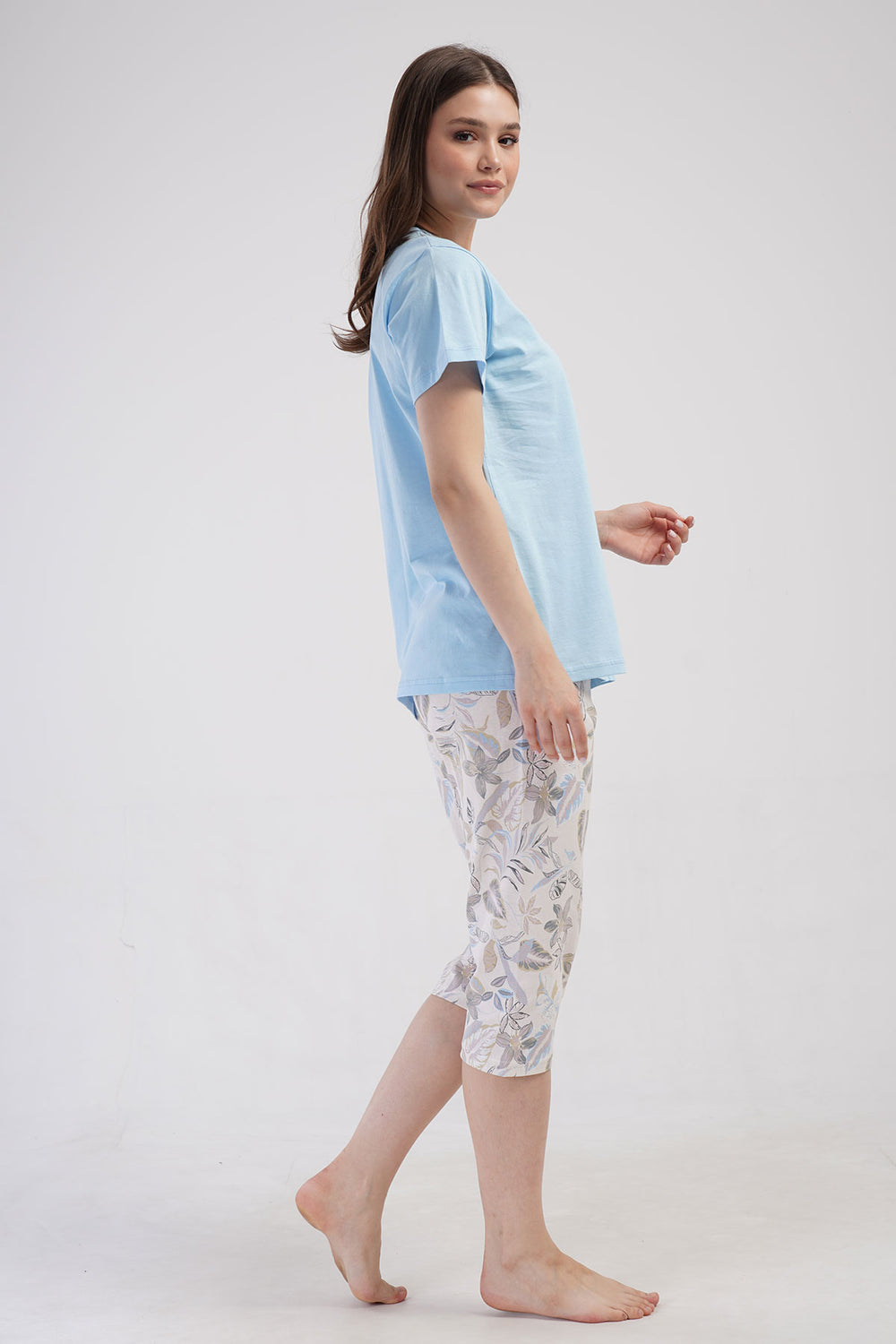 KADIN P.SUPREM XXL TAMAMI DUGMELI KISA KOL KAPRI TAKIM - Vienetta1.Grup14 - 4121TCX