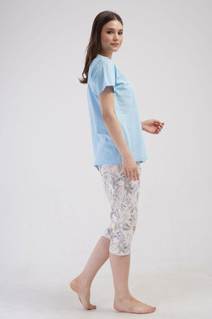 KADIN P.SUPREM XXL TAMAMI DUGMELI KISA KOL KAPRI TAKIM - Vienetta1.Grup14 - 4121TCX