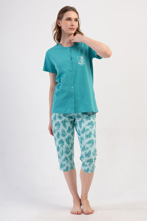 Woman Supreme Big Size Browni Capri Set