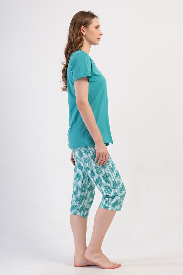 Woman Supreme Big Size Browni Capri Set