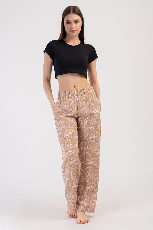 KADIN TEK ALT PIJAMA VISCON 410054 - Vienetta1.GrupSOFT PINK