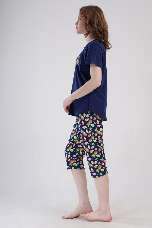 KADIN XXL KAPRI TAKIM SUPREM 410070 - VienettaY.LACIVERT1XL