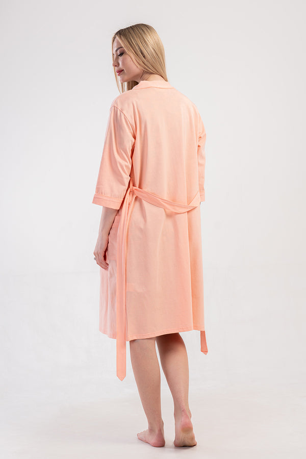 Woman Supreme Mejy Short Sleeve Pregnant Tunic Dressing Gown Set