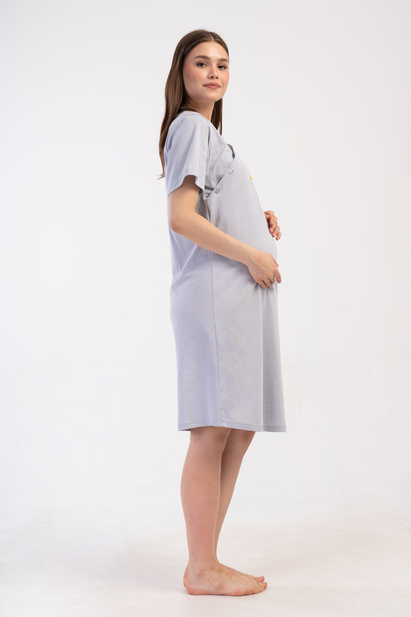 KADIN P.SUPREM CIFT PATLI KISA KOL HAMILE TUNIK