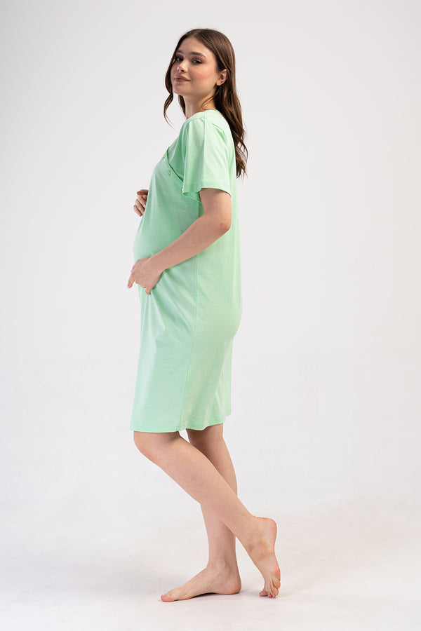 KADIN P.SUPREM CIFT PATLI KISA KOL ETEGI OVAL HAMILE TUNIK