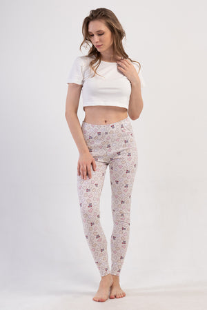 KADIN LYC SUPREM TEK ALT TAYT PIJAMA 411005 - Vienetta1.GrupBEJ