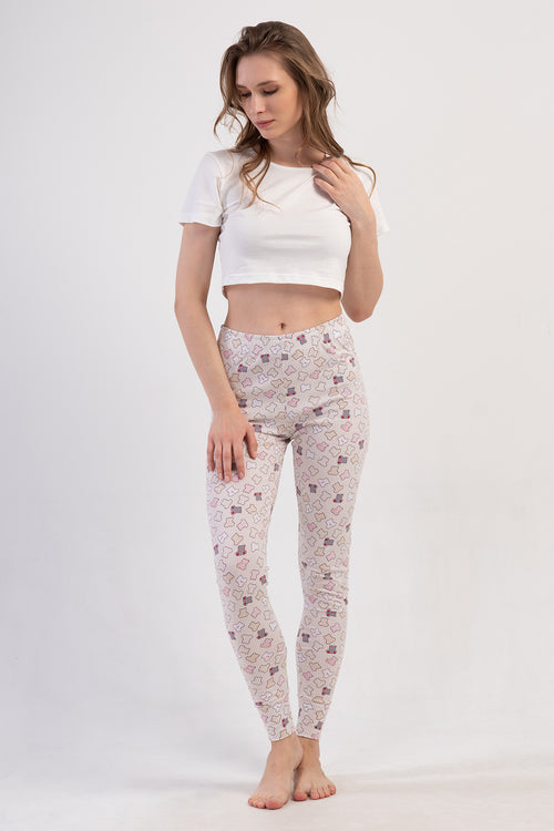 KADIN LYC SUPREM TEK ALT TAYT PIJAMA 411005 - Vienetta1.GrupBEJ