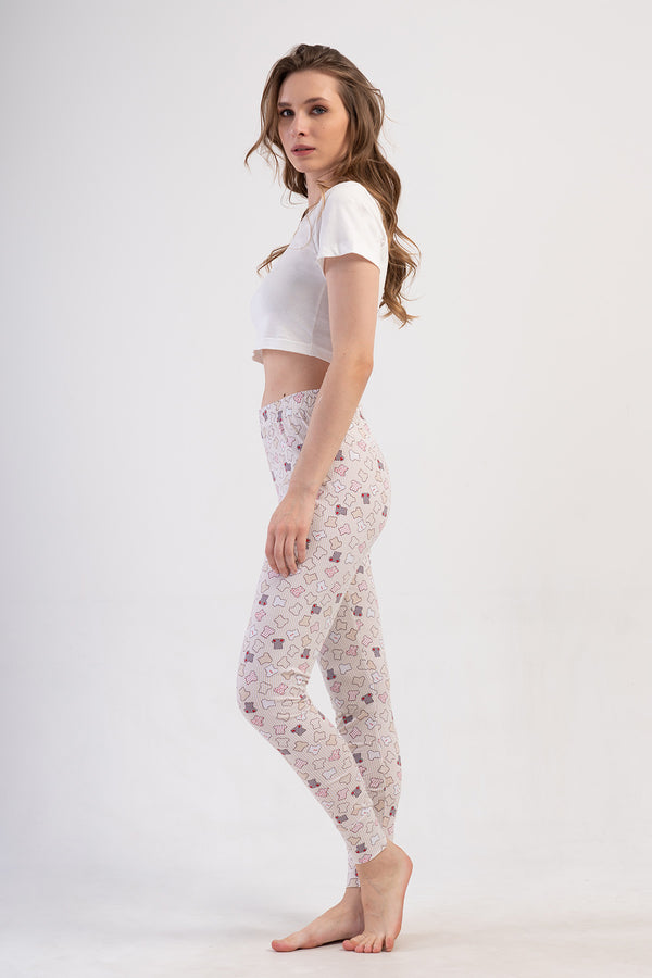 KADIN LYC SUPREM TEK ALT TAYT PIJAMA 411005 - Vienetta1.GrupBEJ