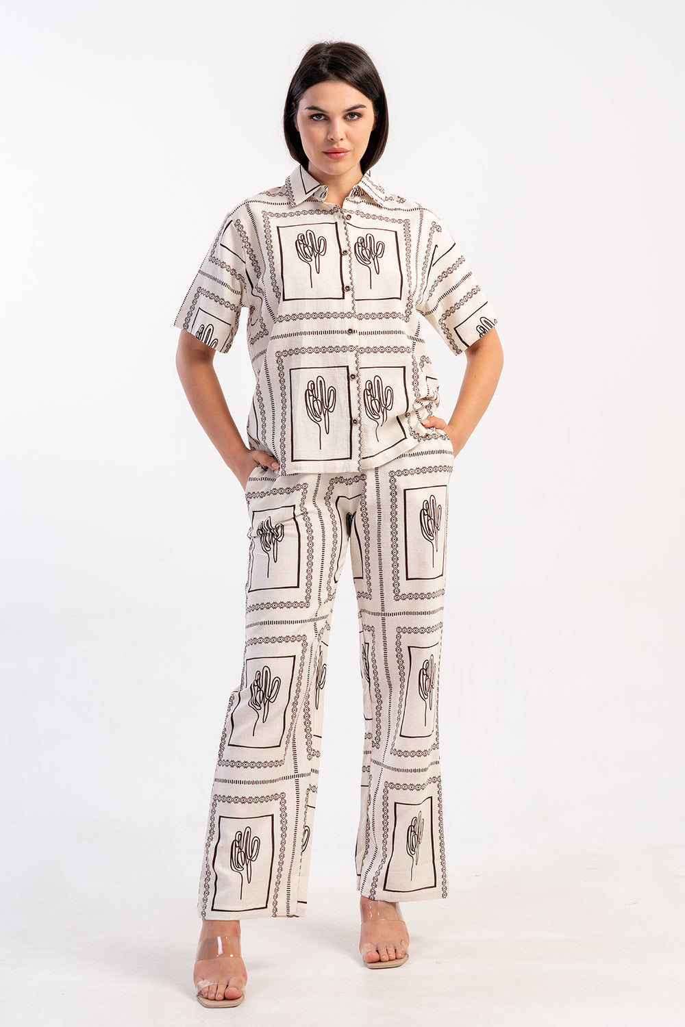 KADIN PANTOLON TAKIM VIENETTA PLUS 411048 - Vienetta1.GrupBEYAZ